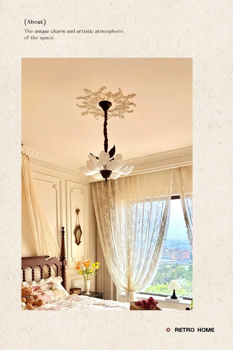 Vintage Magnolia Petal Chandelier