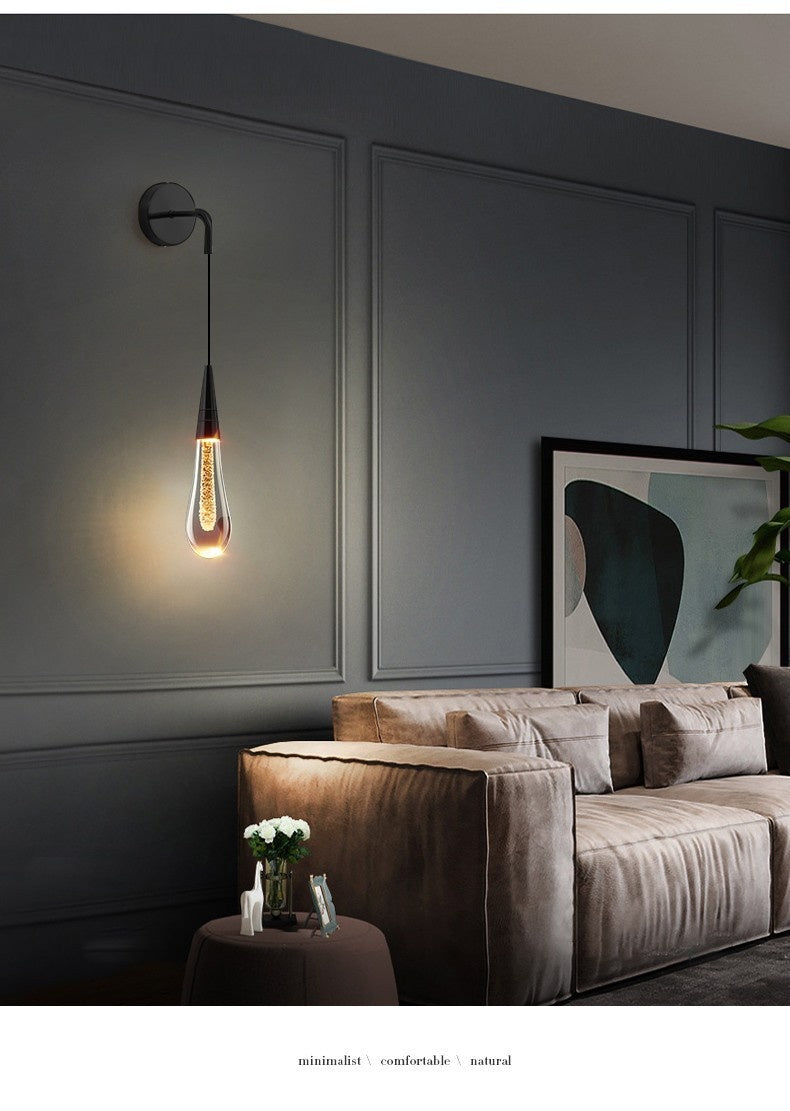 Luxury Crystal Bedside Wall Lamp