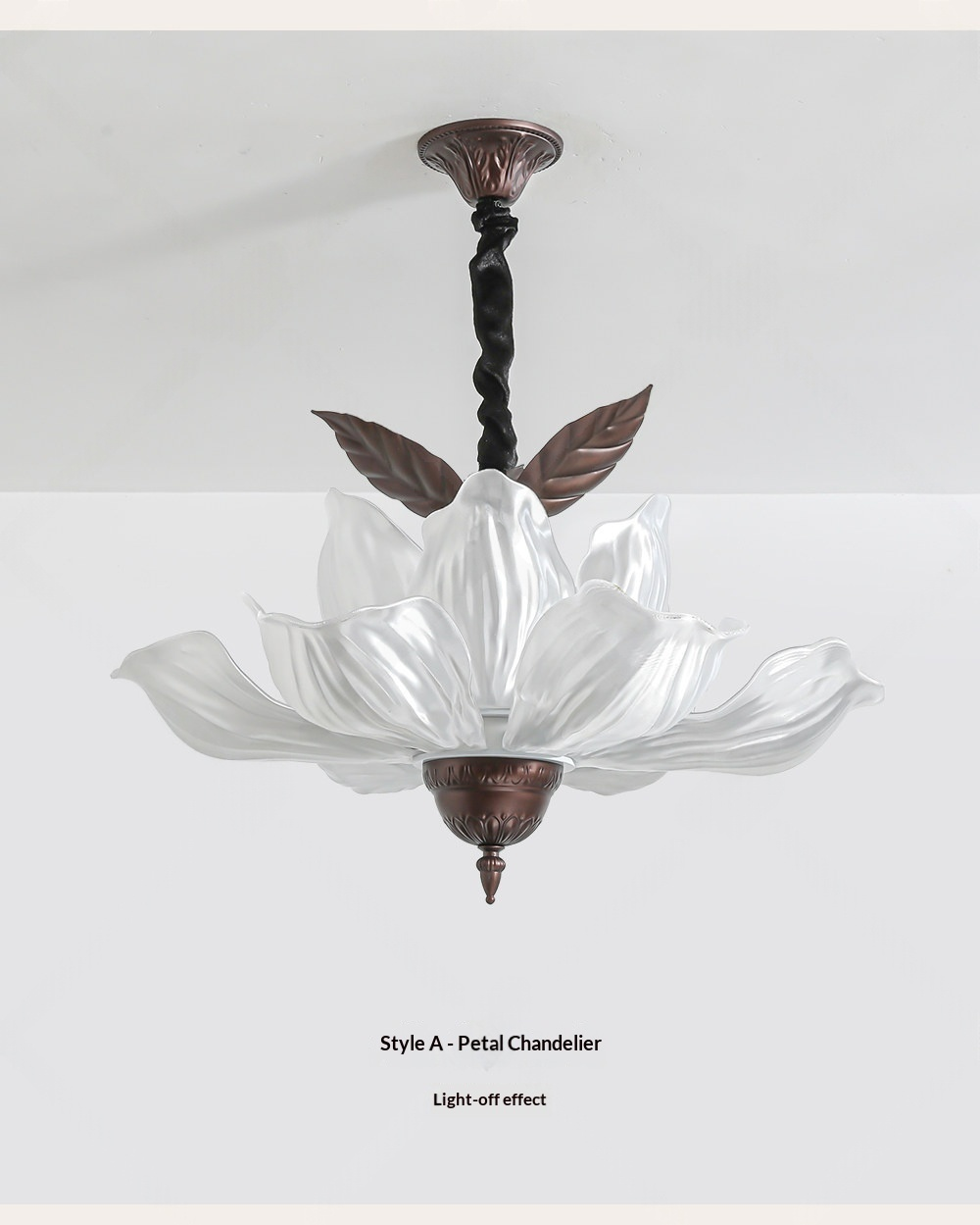 Vintage Magnolia Petal Chandelier