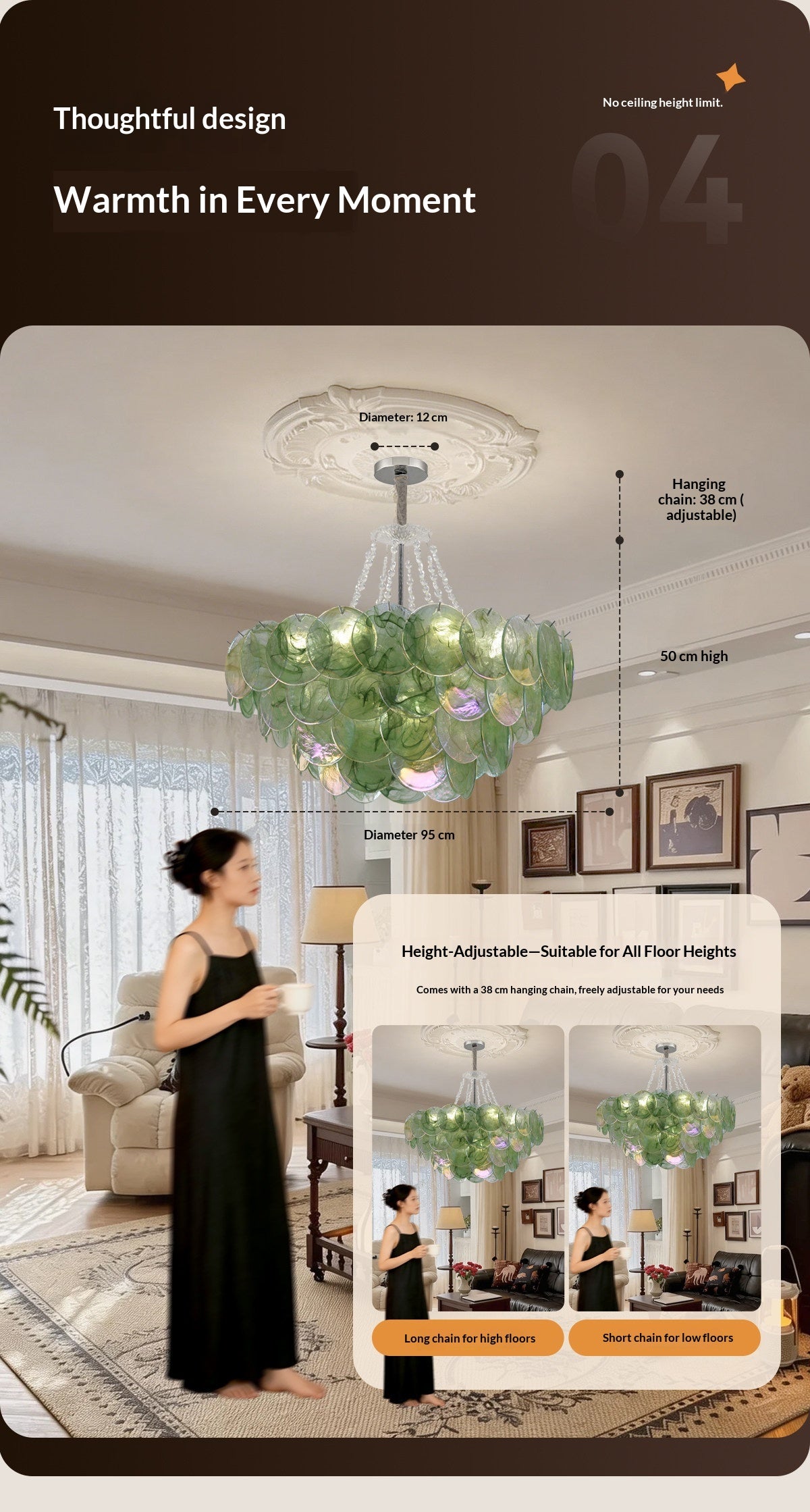 French-style living room chandelier