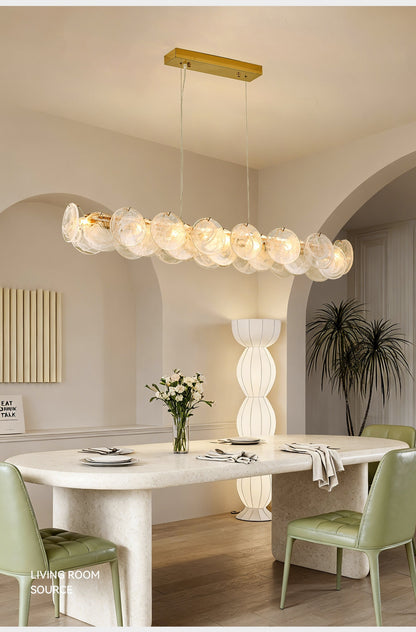 White Jade Glazed Crystal Chandelier