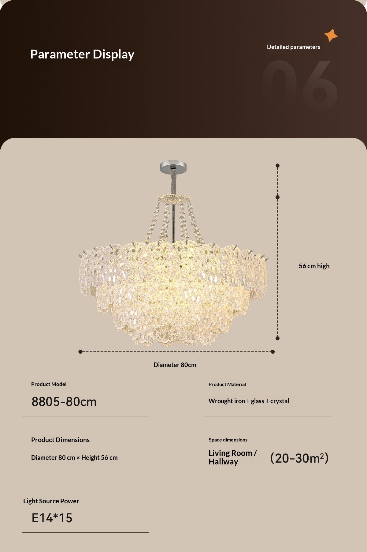 Romantic Crystal Living Room Chandelier