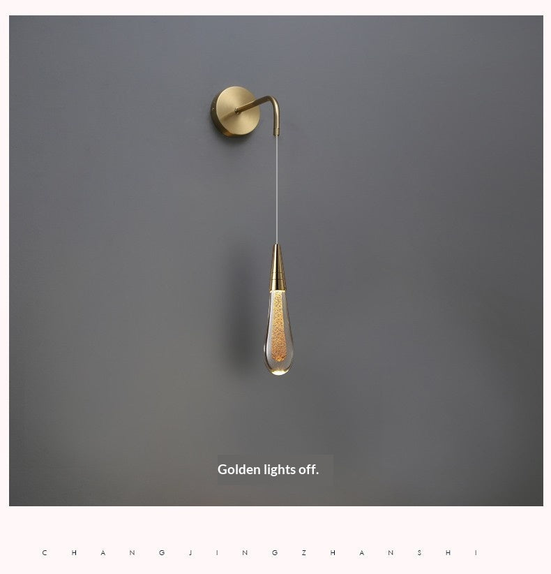 Luxury Crystal Bedside Wall Lamp