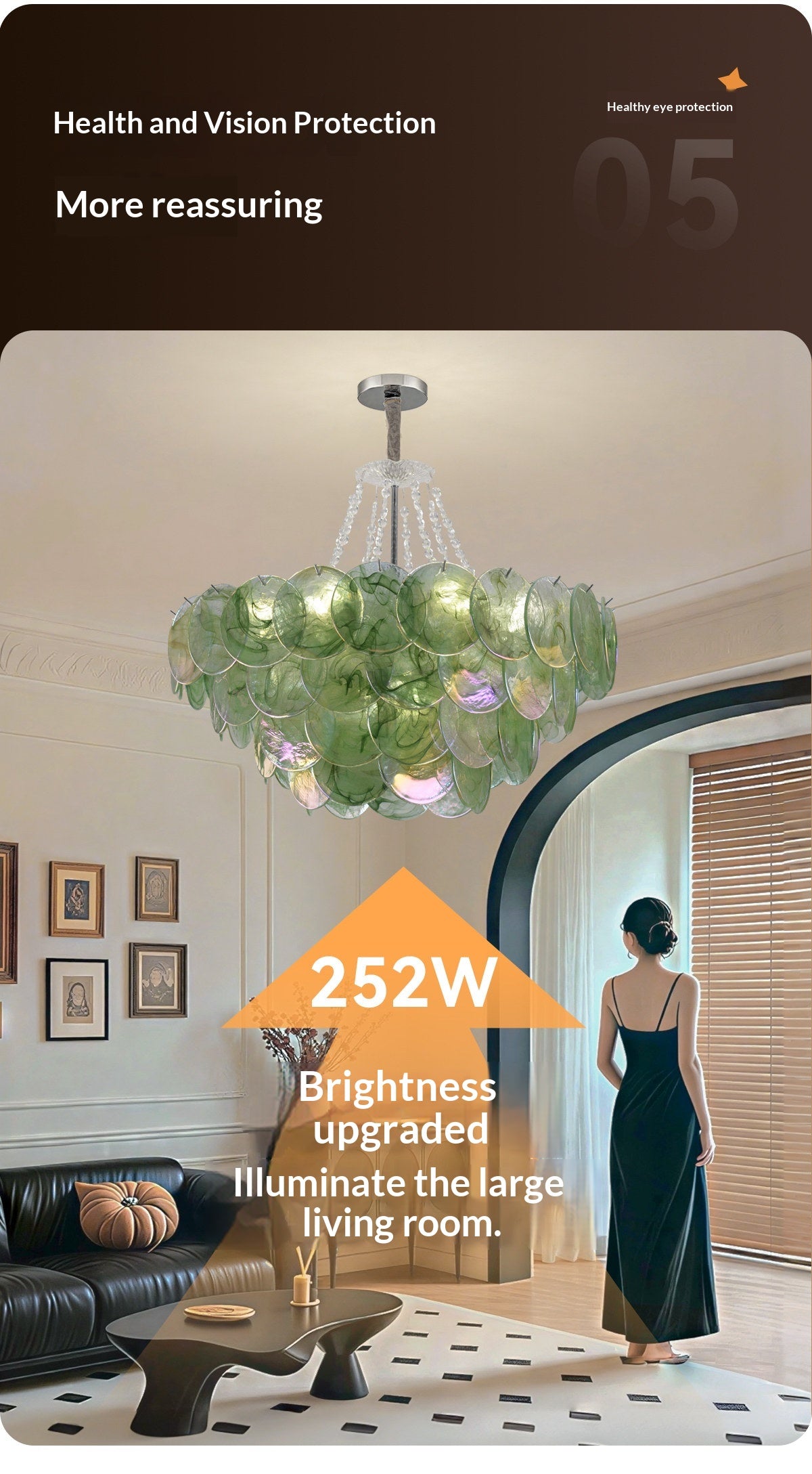 French-style living room chandelier