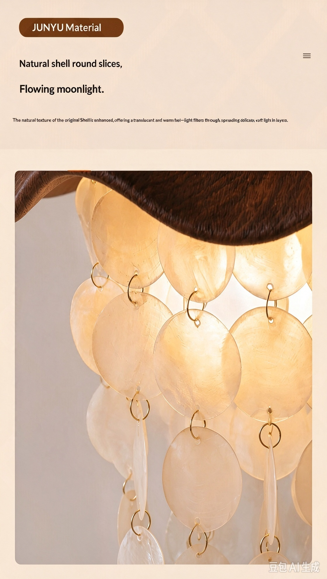 Shell Wind Chime Pendant Light