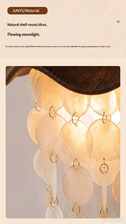 Shell Wind Chime Pendant Light
