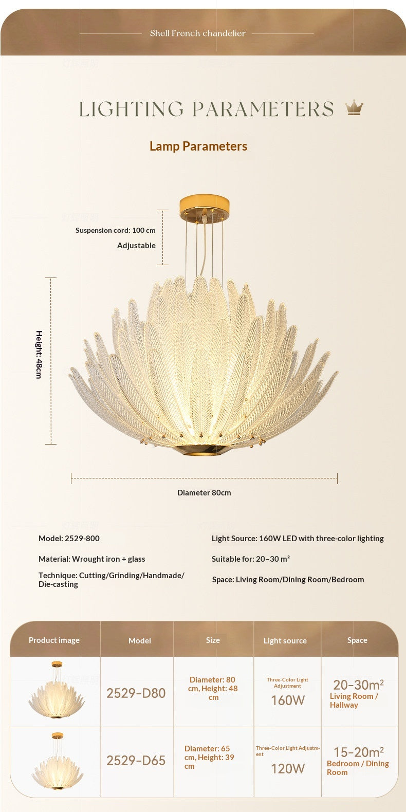Fàshì diàodēng 4 French-style chandelier