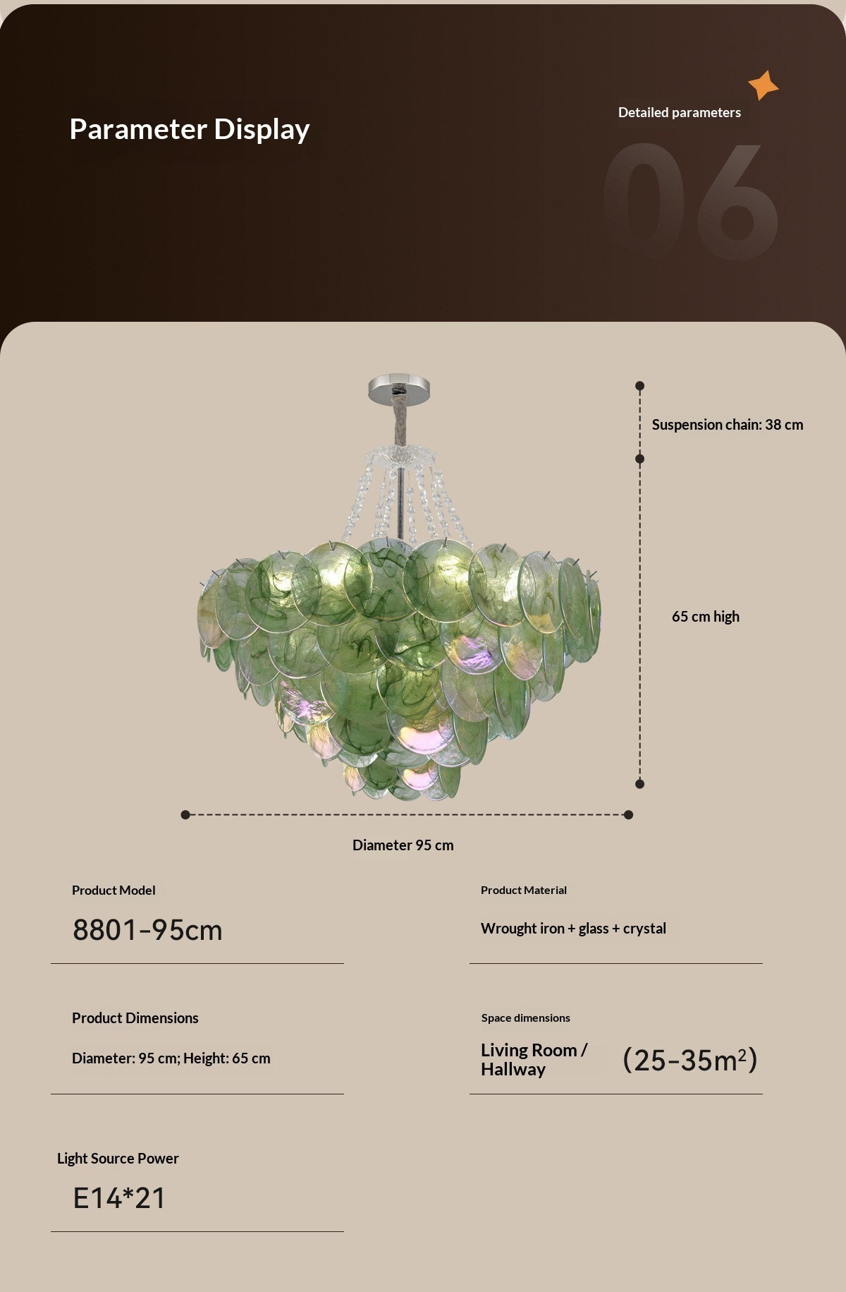 French-style living room chandelier