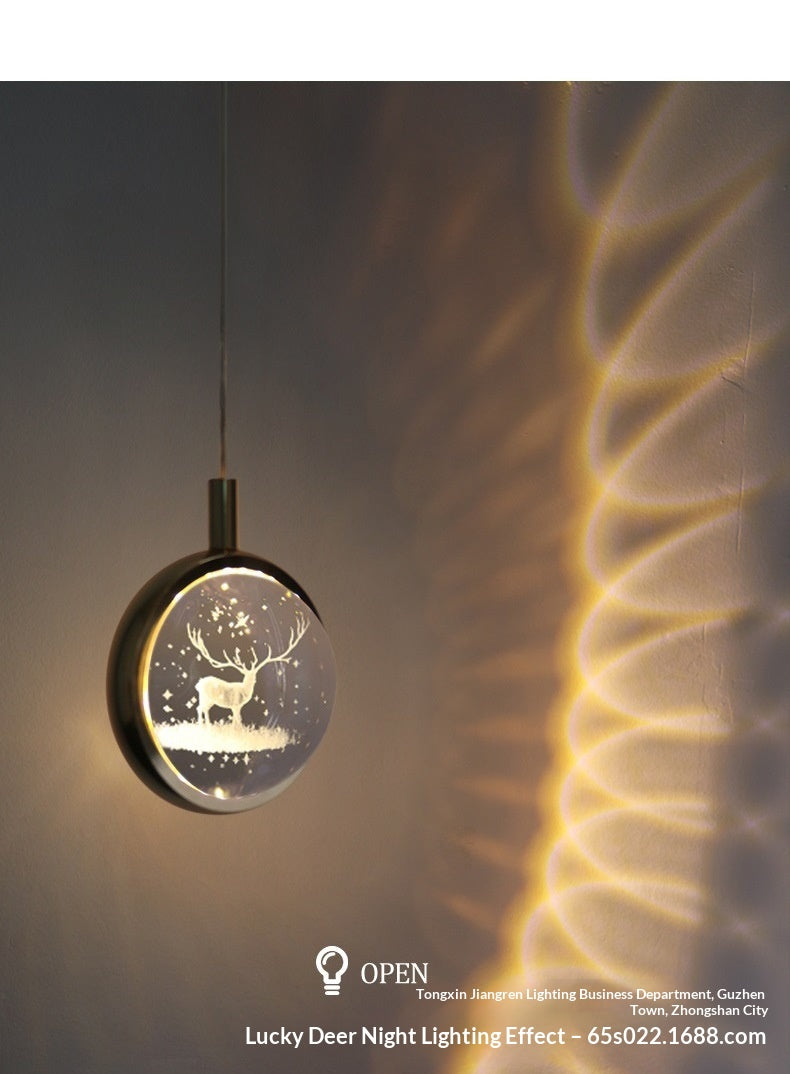 crystal ball pendant light for bedside