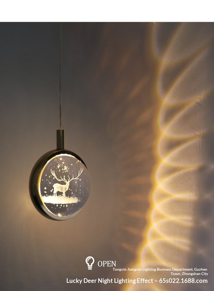 crystal ball pendant light for bedside