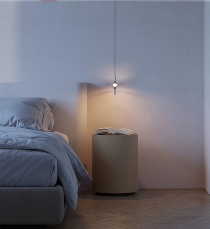 Italian-Style Luxury Crystal Bedside Pendant Light