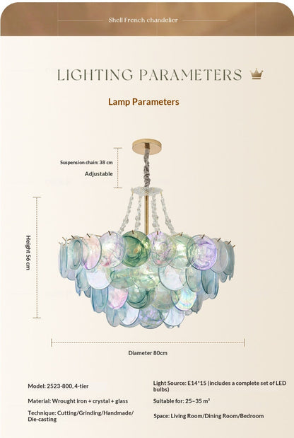 French Colorful Chandelier