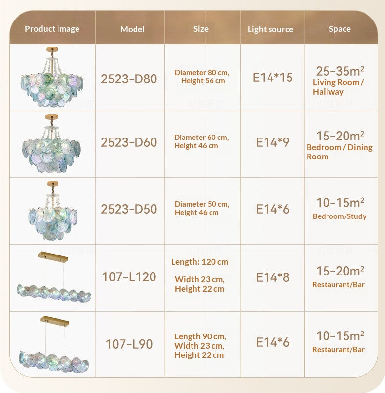 French Colorful Chandelier
