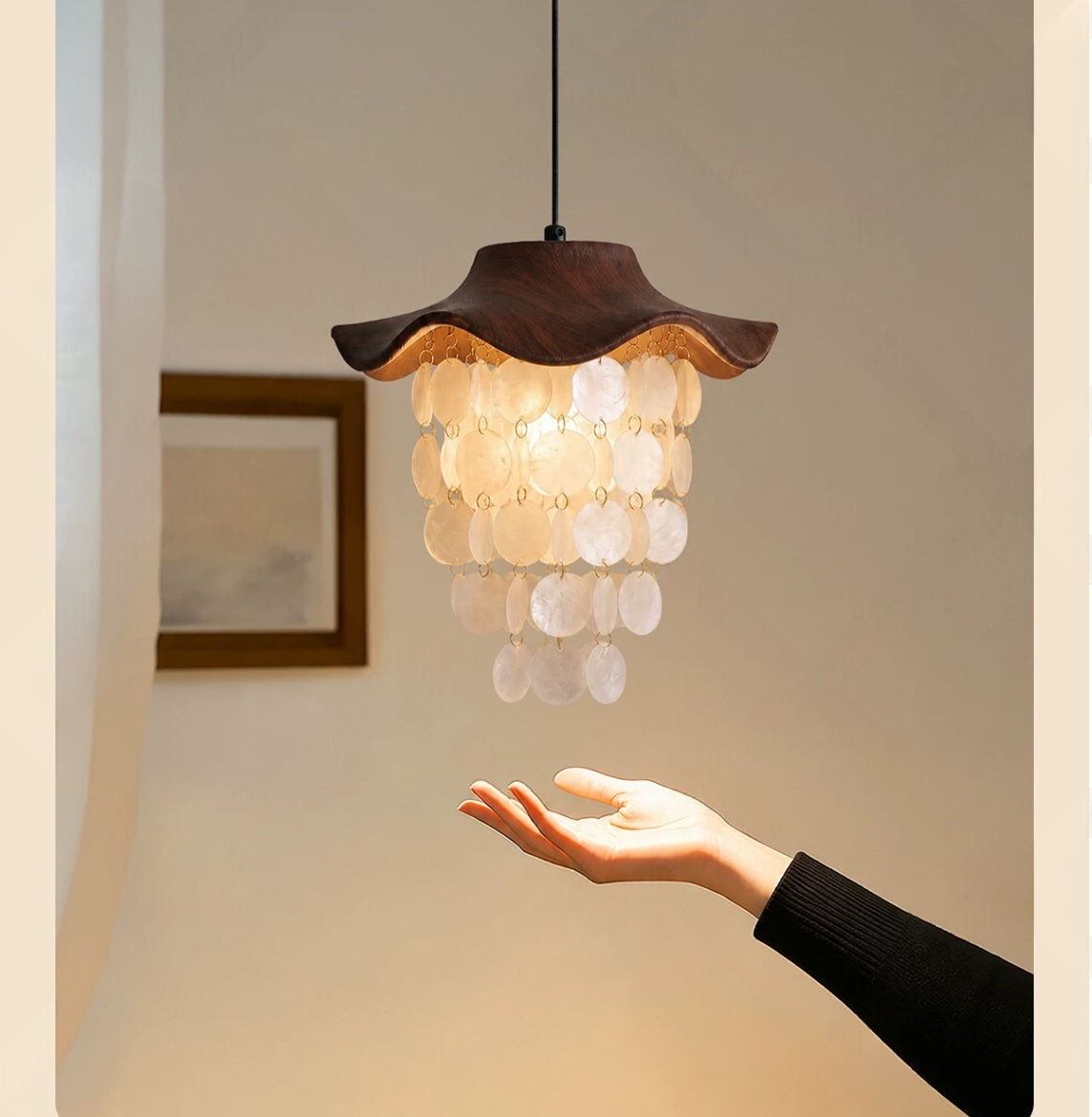 Shell Wind Chime Pendant Light