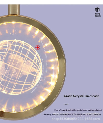 crystal ball pendant light for bedside