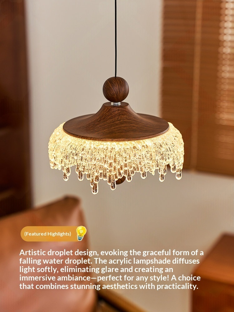 Adjustable iceberg teardrop pendant lamp
