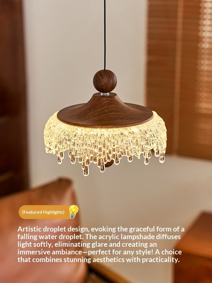Adjustable iceberg teardrop pendant lamp