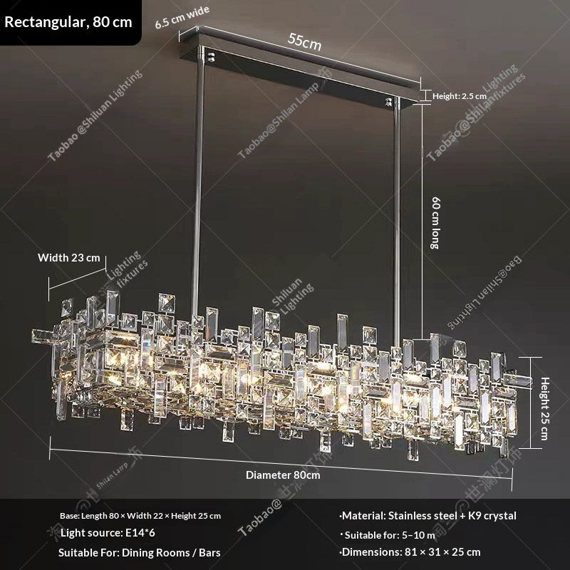 Modern luxury restaurant crystal chandelier