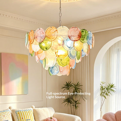 French-style colorful crystal chandelier