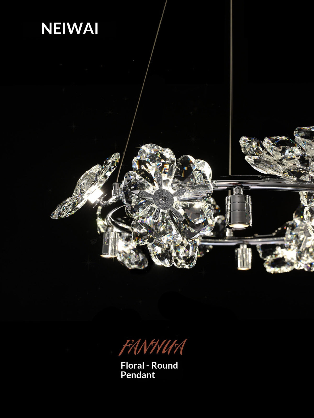 Floral Crystal Chandelier