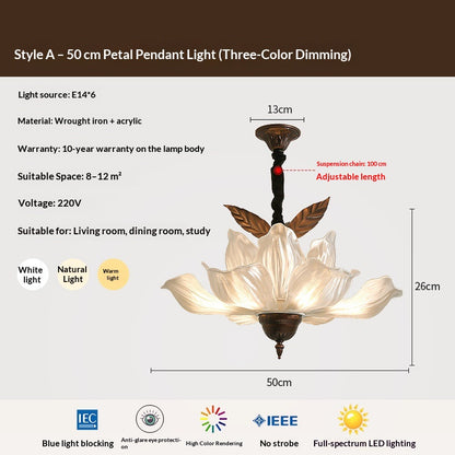Vintage Magnolia Petal Chandelier