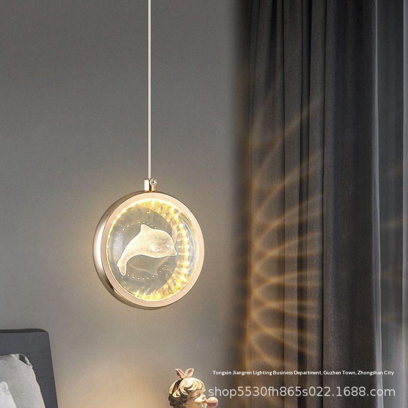 crystal ball pendant light for bedside