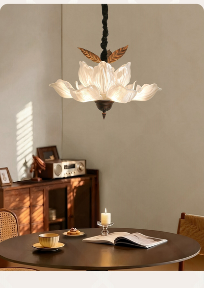 Vintage Magnolia Petal Chandelier