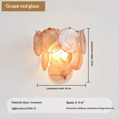 Iridescent Glass Wall Sconce