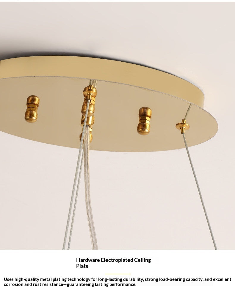 Dining room pendant lights and living room crystal chandeliers