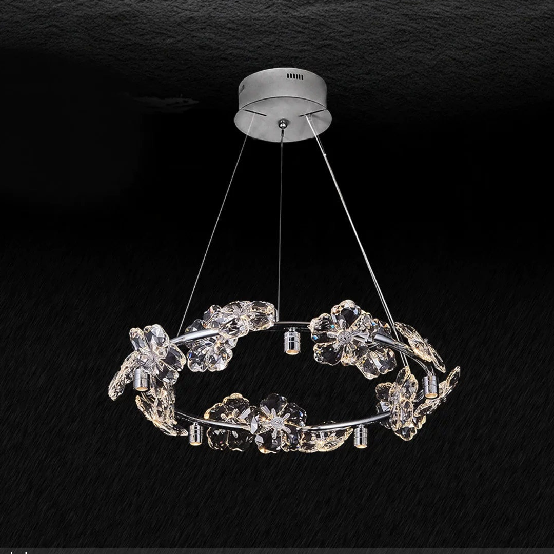 Floral Crystal Chandelier