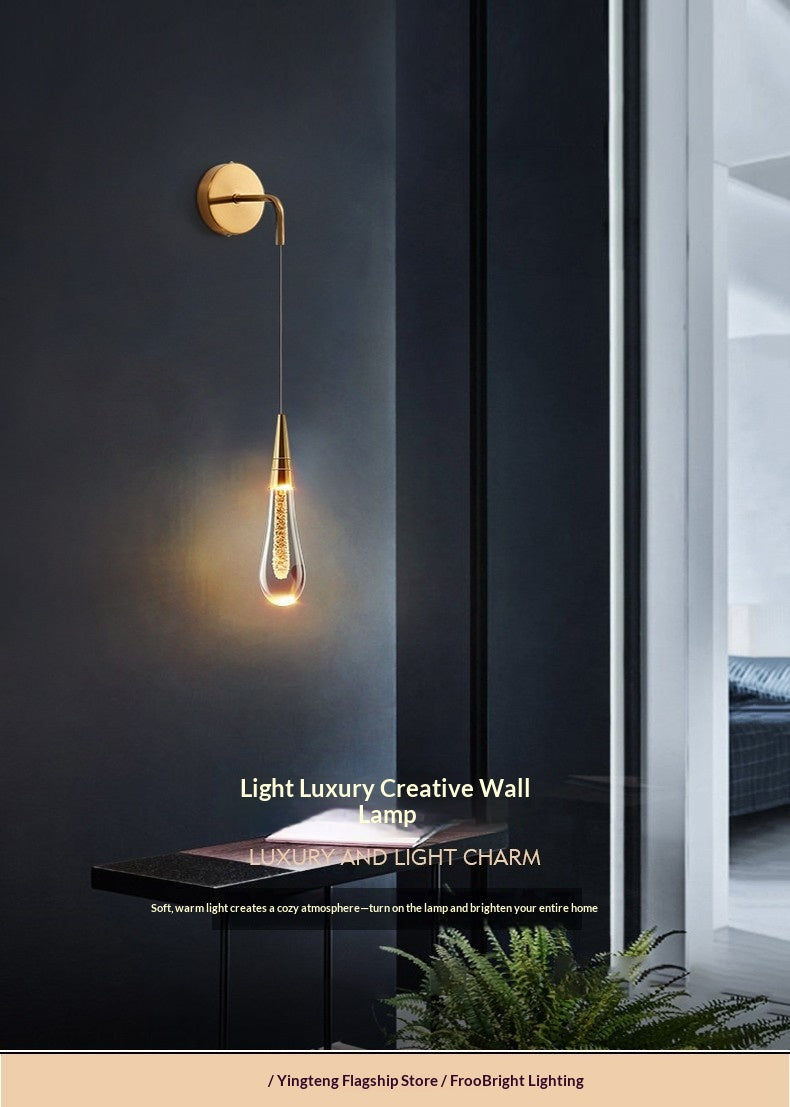 Luxury Crystal Bedside Wall Lamp