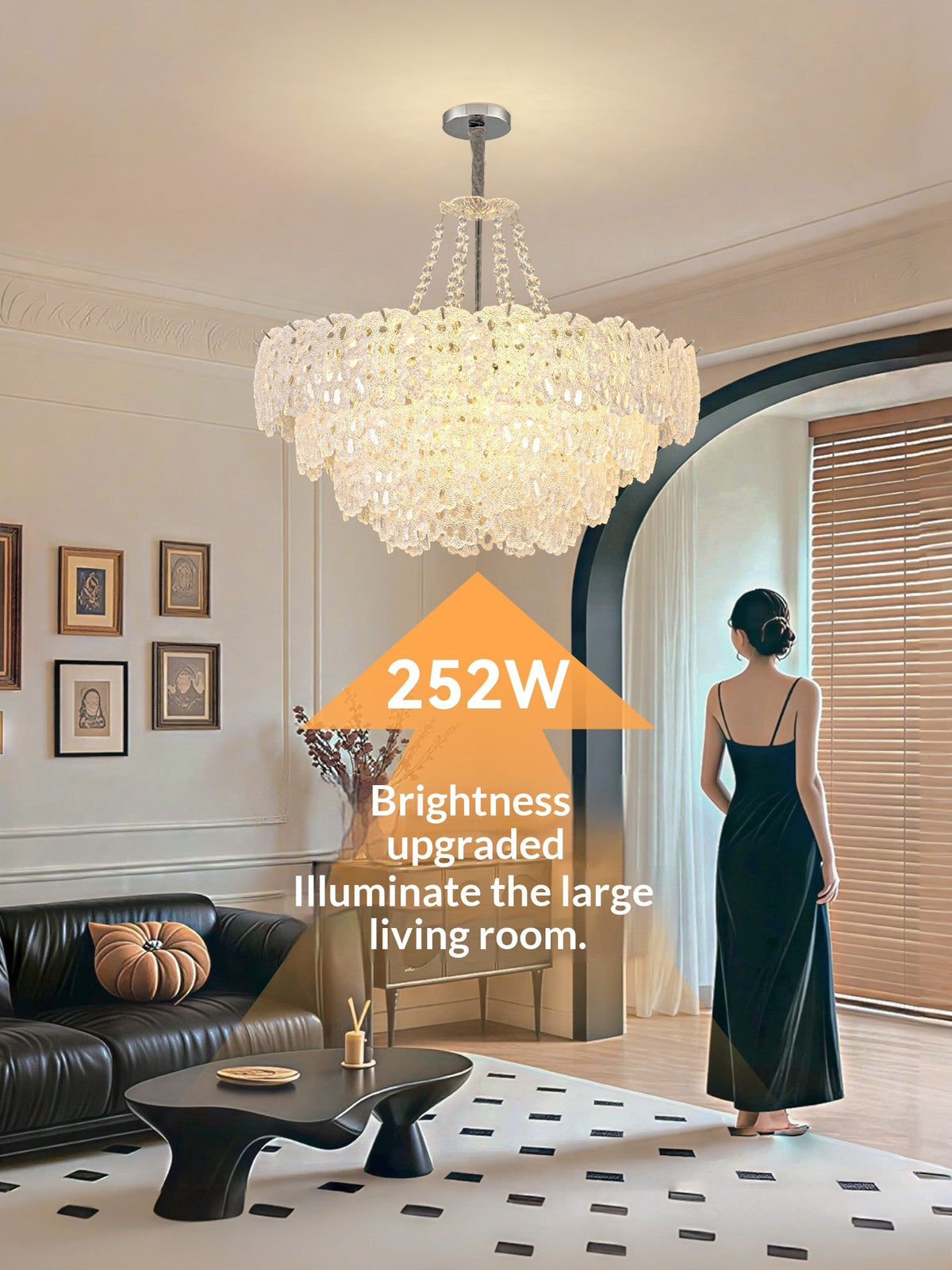 Romantic Crystal Living Room Chandelier