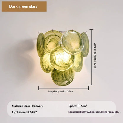 Iridescent Glass Wall Sconce
