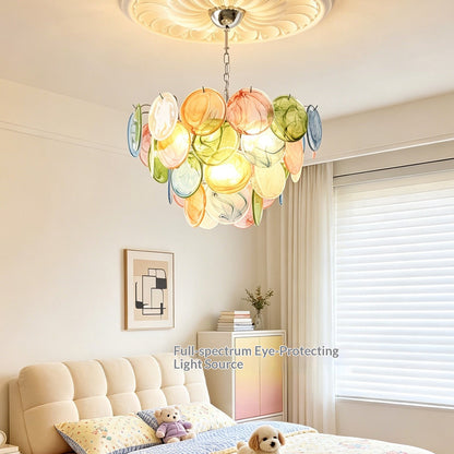 French-style colorful crystal chandelier