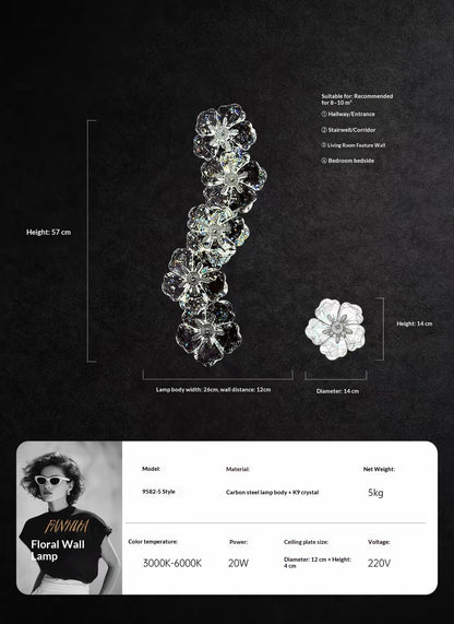 French-style luxury crystal wall lamp (2026 new model)
