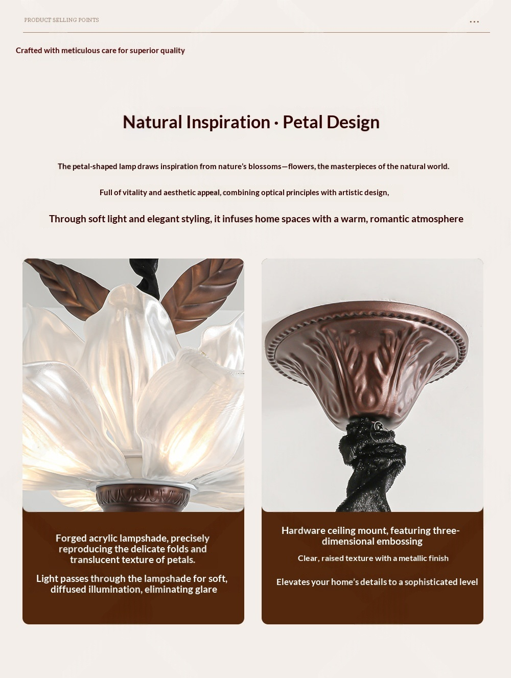 Vintage Magnolia Petal Chandelier