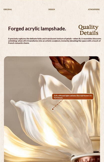 Vintage Magnolia Petal Chandelier
