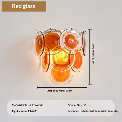 Iridescent Glass Wall Sconce