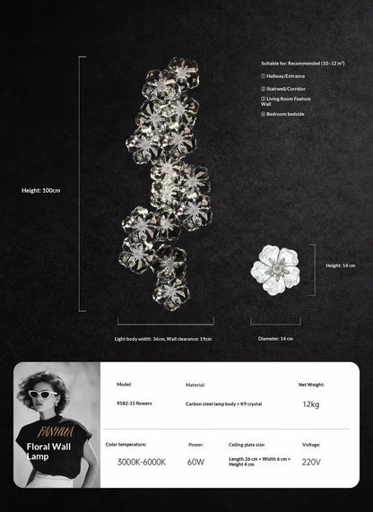 French-style luxury crystal wall lamp (2026 new model)