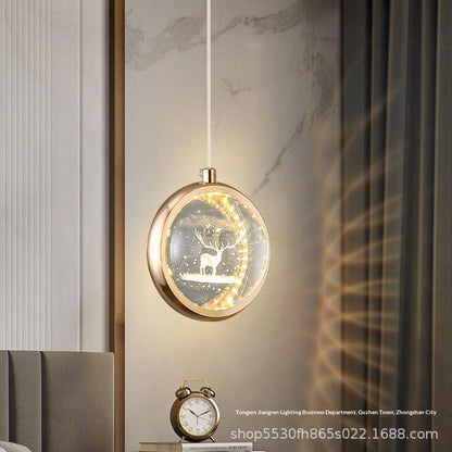 crystal ball pendant light for bedside