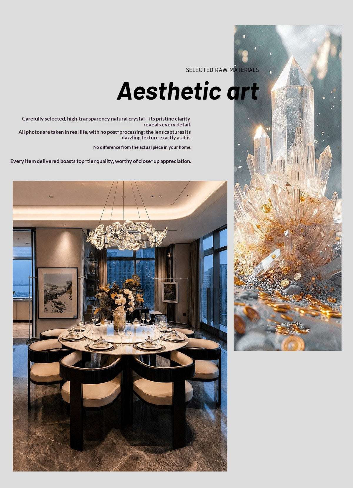 Floral Crystal Chandelier