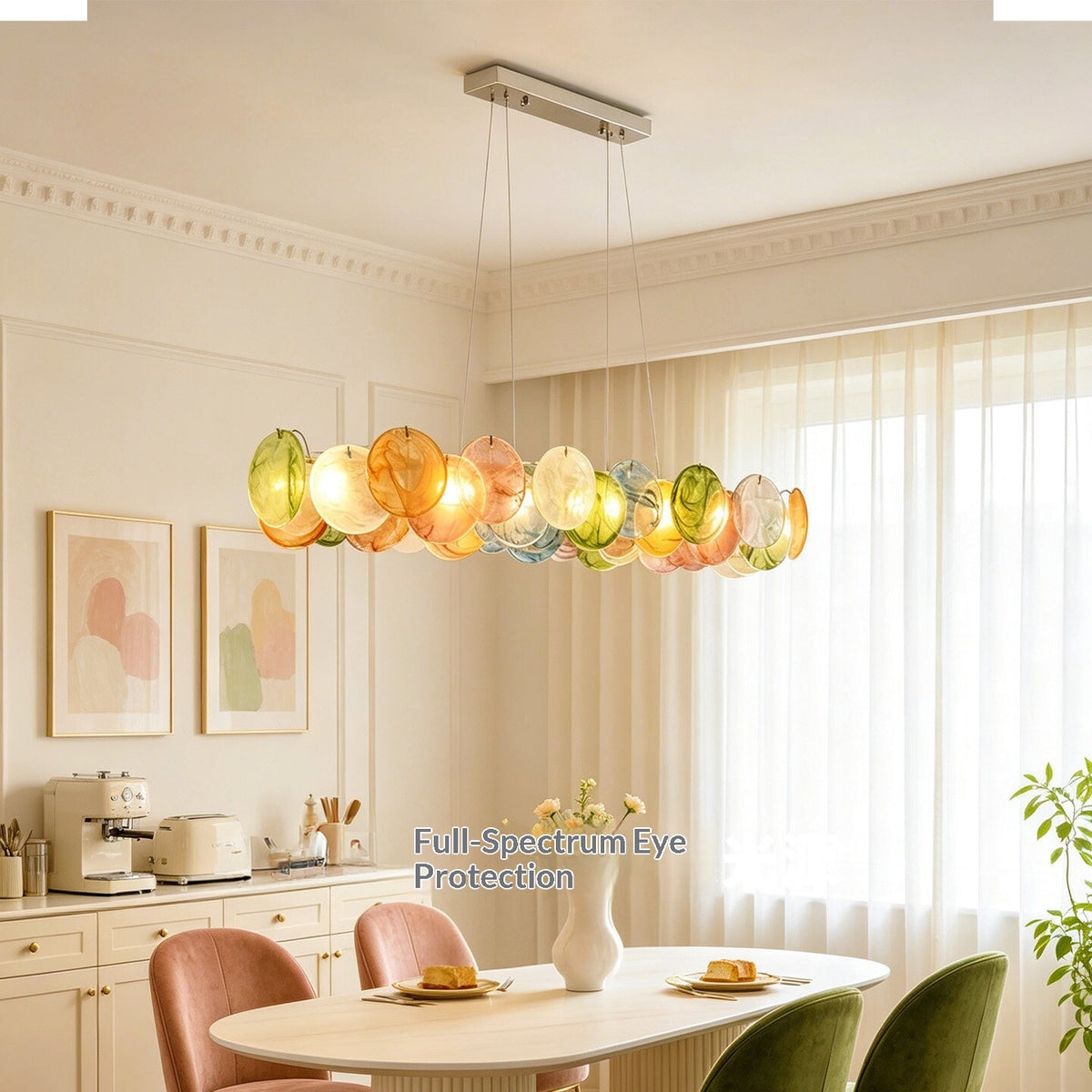 French-style colorful crystal chandelier