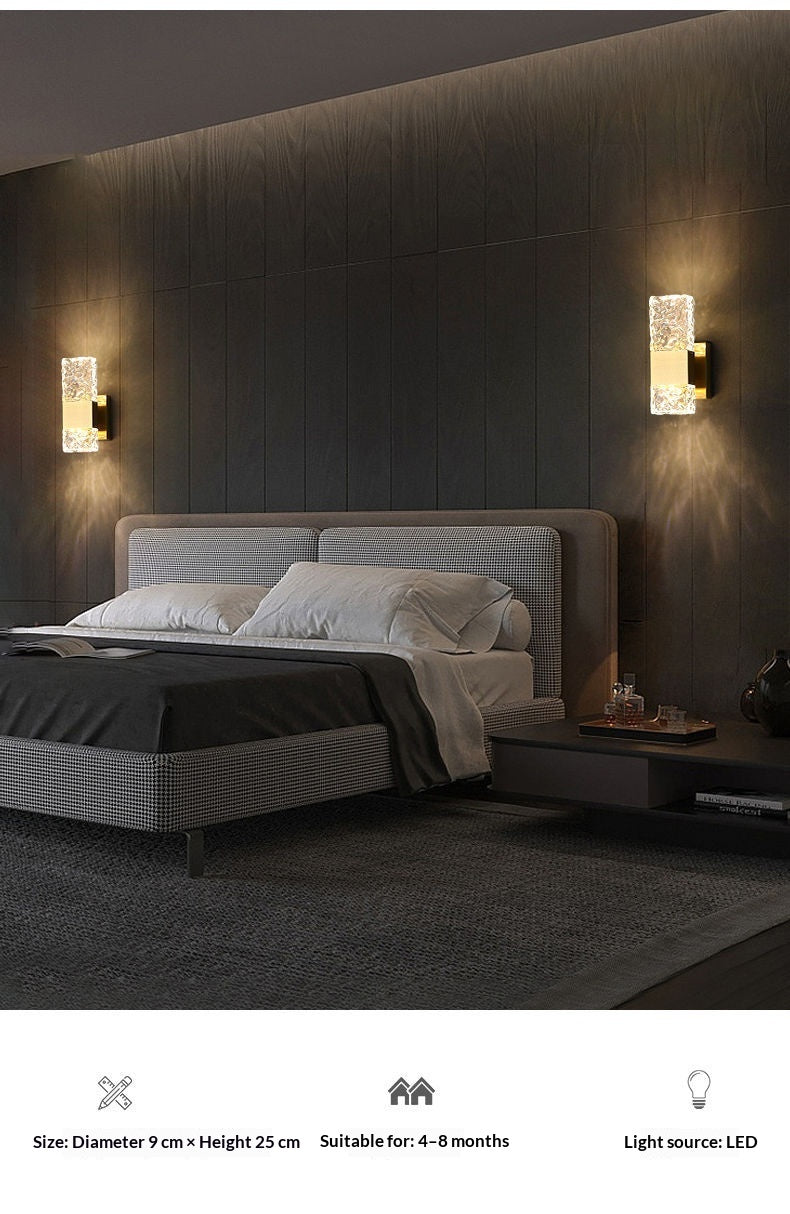 Crystal Wall Lamp for Living Room Feature Wall