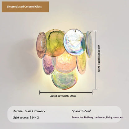 Iridescent Glass Wall Sconce