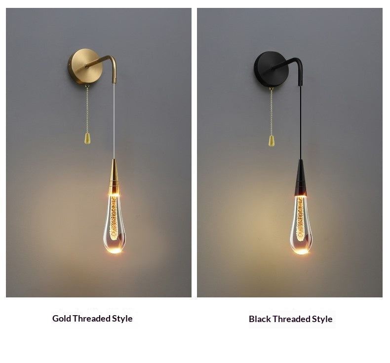 Luxury Crystal Bedside Wall Lamp