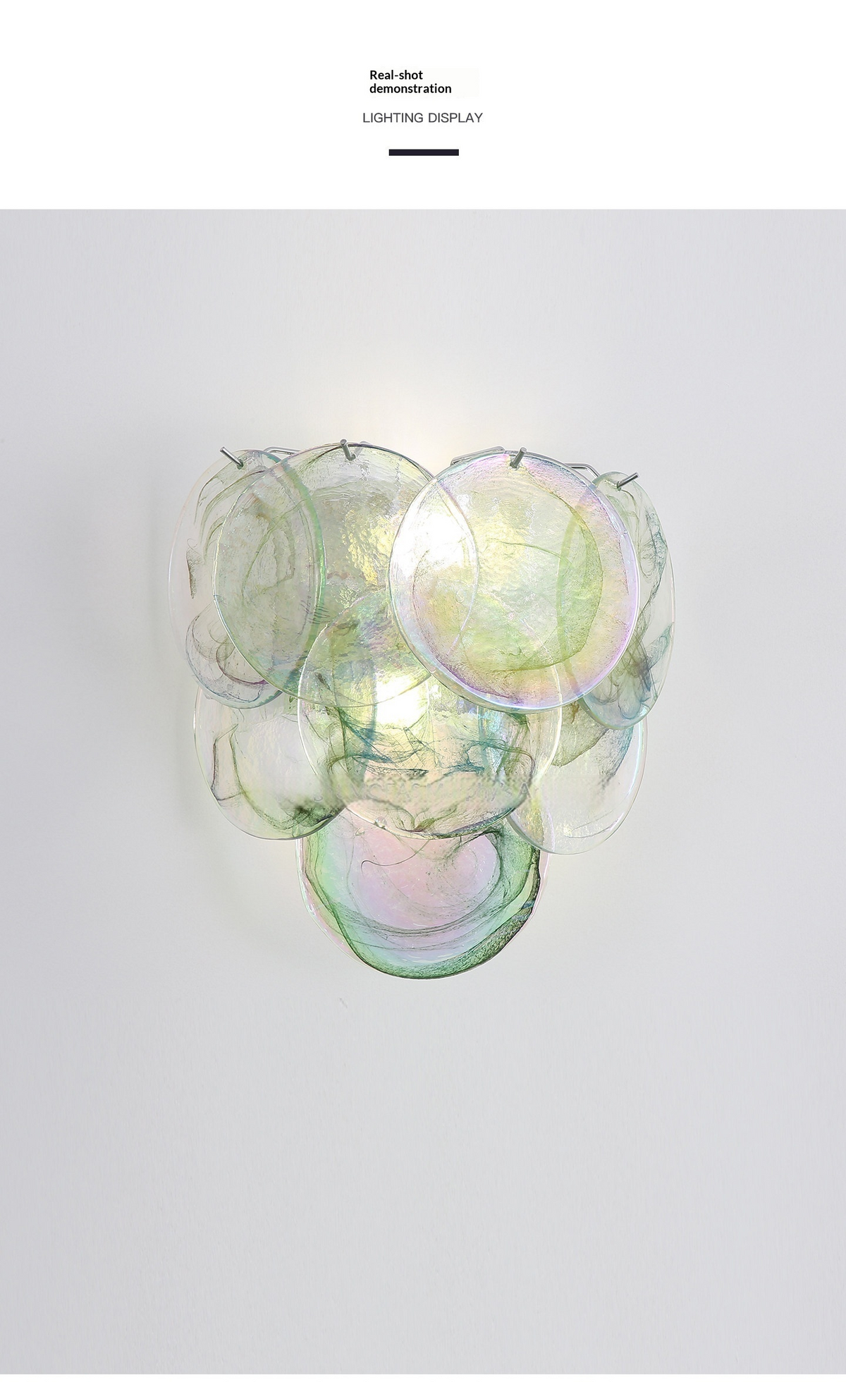 Iridescent Glass Wall Sconce