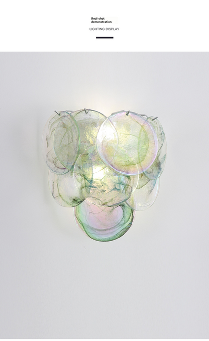 Iridescent Glass Wall Sconce
