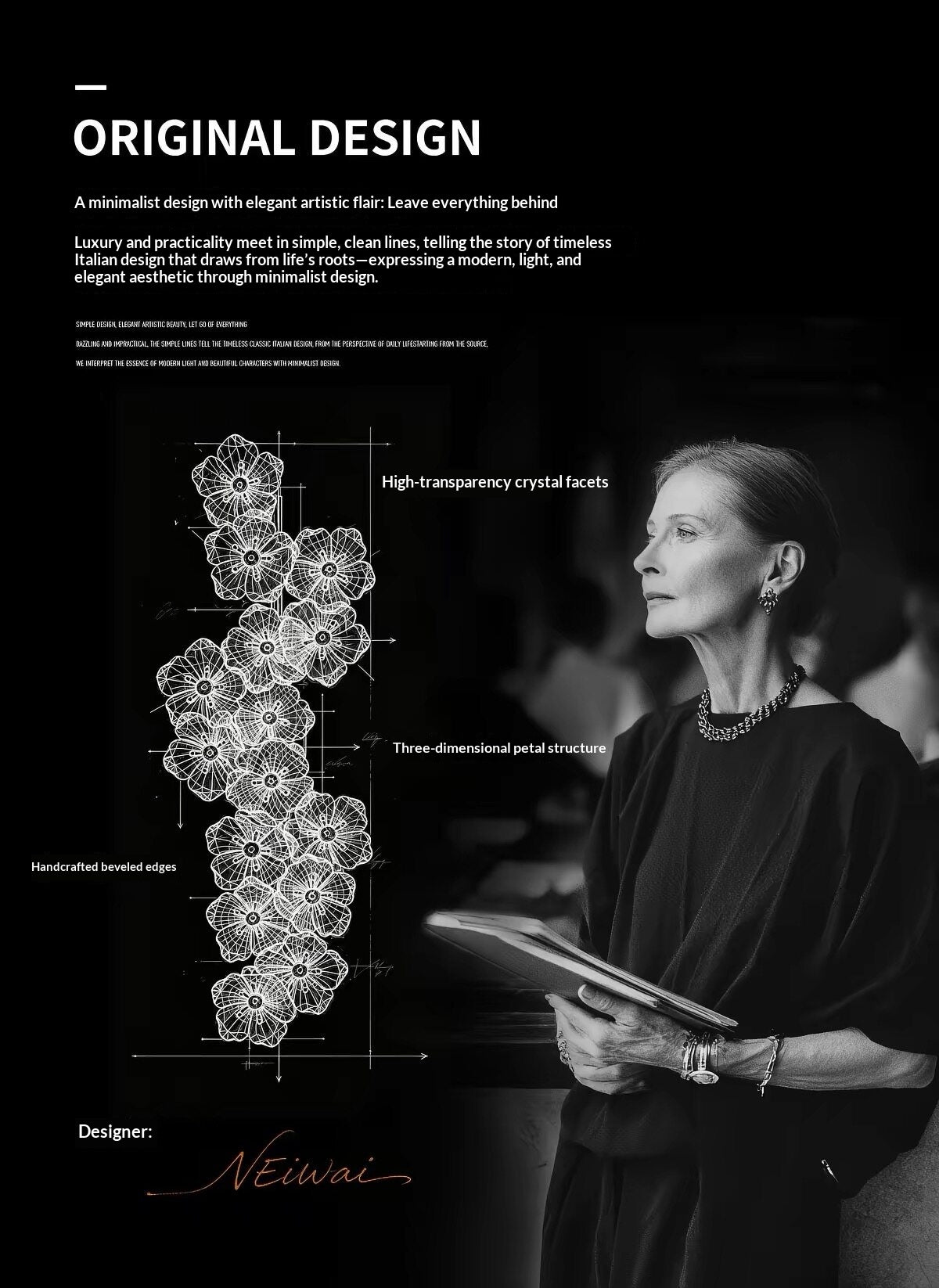 French-style luxury crystal wall lamp (2026 new model)