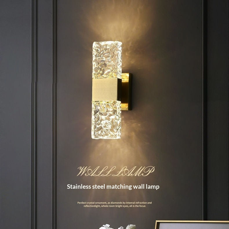Crystal Wall Lamp for Living Room Feature Wall