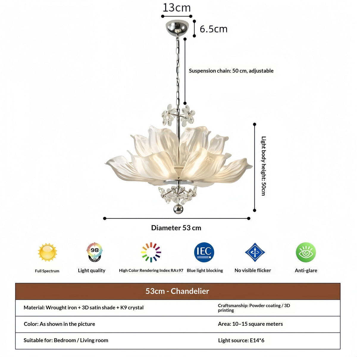 Lotus Crystal Chandelier